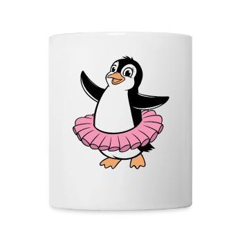 Pingouin joyeux dans le style d’un ballet - Mug blanc - blanc - Devant