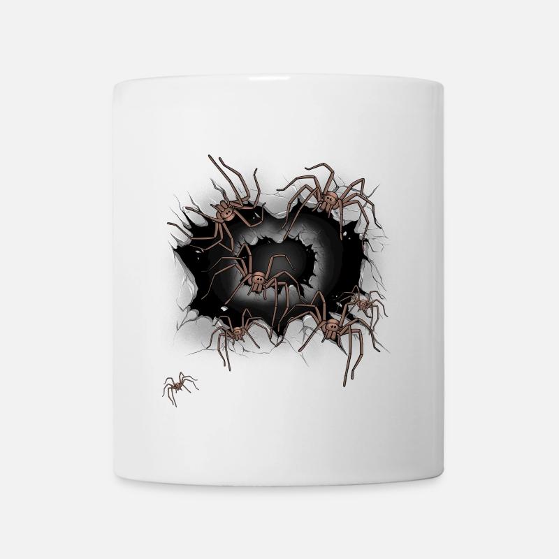 Spinne Spinnen Halloween - Tasse - Weiß