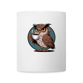 Too Soon Too Tired To Monday Owl Saying Work - Mug - white - Front