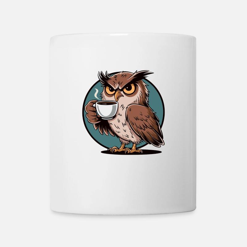 Zu Früh Zu Müde Zu Montag Eule Spruch Arbeit - Tasse - Weiß