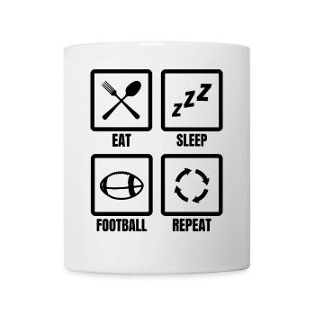 Routine de football américain - Mug blanc - blanc - Devant