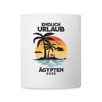 Ägypten Urlaub 2025 Ägypten Reise - Tasse - Weiß - Vorne