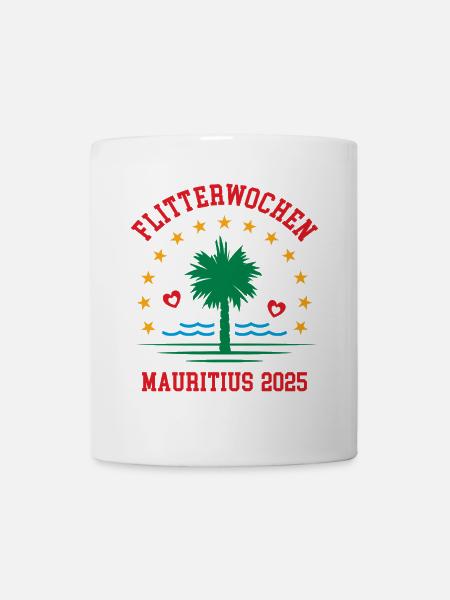 Flitterwochen Mauritius 2025 Hochzeitsreise - Tasse - Weiß