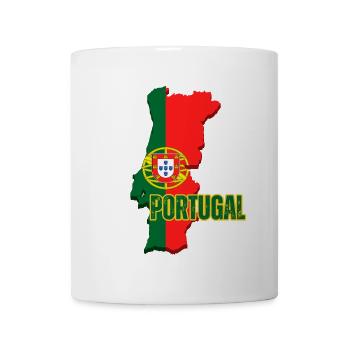 Drapeau du Portugal, carte drapeau du Portugal - Mug blanc - blanc - Devant