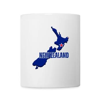 Drapeau de la Nouvelle-Zélande, carte de la Nouvelle-Zélande - Mug blanc - blanc - Devant