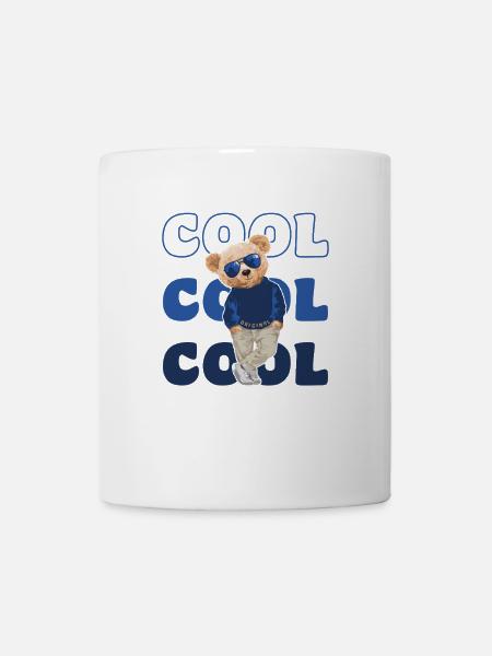 Cooler Teddybär mit Sonnenbrille - Cool - Tasse - Weiß