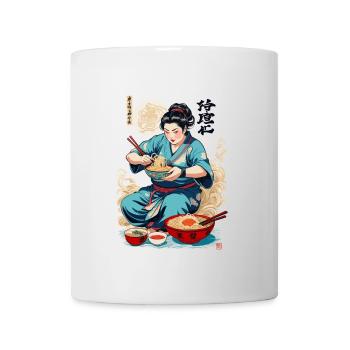 Ramen ukiyo-e Japanese retro aesthetic - Mug - white - Front