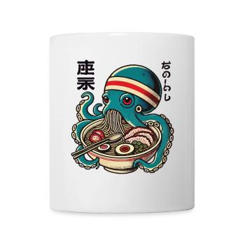 Japanese Anime Ramen Noodles Retro Octopus - Mug - white - Front