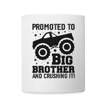Befördert zu Big Brother Tees, Monster Truck Kids - Tasse - Weiß - Vorne