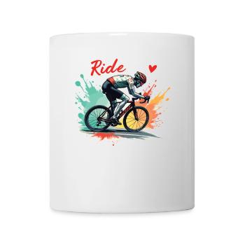 Vélo de route Vélo de route Vélos de route pour les amateurs de cyclisme Motard - Mug blanc - blanc - Devant