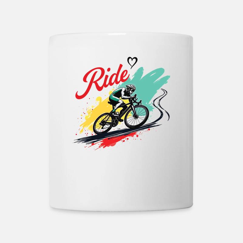Vélo de route Vélo de route Vélos de route pour les amateurs de cyclisme Motard - Mug blanc - blanc