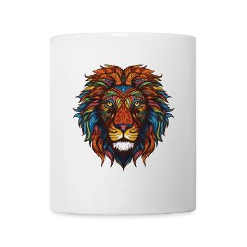 Löwe Portrait - Tasse - Weiß - Vorne