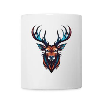 Hirsch Portrait - Tasse - Weiß - Vorne