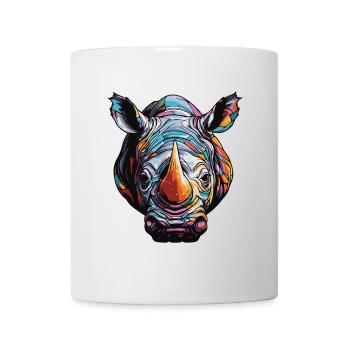 Portrait de rhinocéros - Mug blanc - blanc - Devant