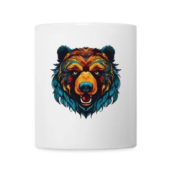Bär Portrait - Tasse - Weiß - Vorne