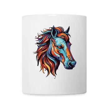 Pferd Portrait - Tasse - Weiß - Vorne