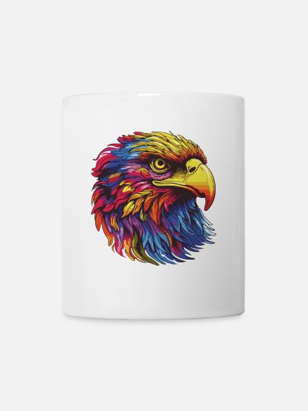 Adler Portrait - Tasse - Weiß