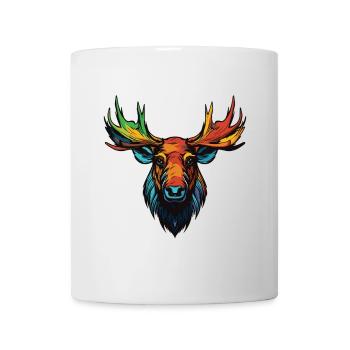 Elch Portrait - Tasse - Weiß - Vorne