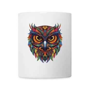 Portrait de hibou - Mug blanc - blanc - Devant