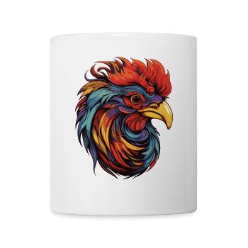 Hahn Portrait - Tasse - Weiß - Vorne