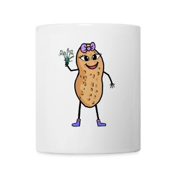 Jardin de printemps Cacahuète Perce-neige Nature - Mug blanc - blanc - Devant
