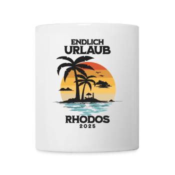 Rhodos Urlaub 2025 Griechenland Reise - Tasse - Weiß - Vorne