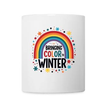Farbenregenbogen Winter - Tasse - Weiß - Vorne
