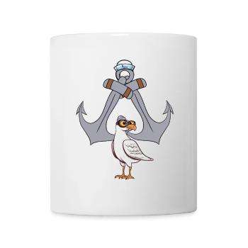 anchor sailor maritime seagull seafaring sailor ahoy - Mug - white - Front