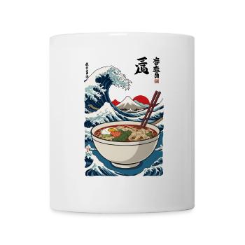 Ramen Ukiyo-E Japanese Streetwear Retro - Mug - white - Front