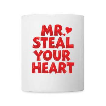 Mr Steal Your Heart Romantique Saint-Valentin - Mug blanc - blanc - Devant