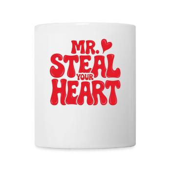 Mr Steal Your Heart Romantique Saint-Valentin - Mug blanc - blanc - Devant