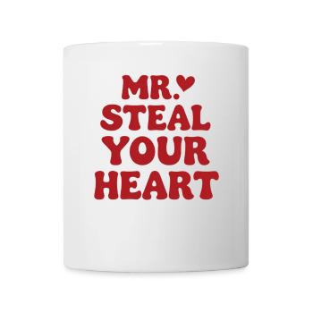 Mr Steal Your Heart Romantique Saint-Valentin - Mug blanc - blanc - Devant