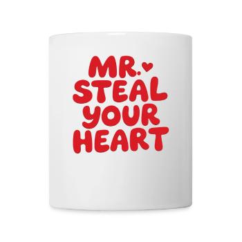 Mr Steal Your Heart Romantique Saint-Valentin - Mug blanc - blanc - Devant
