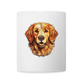 Portrait de chien Golden Retriever - Mug blanc - blanc - Devant