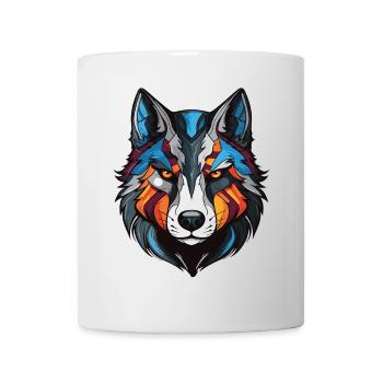 Portrait de chien husky - Mug blanc - blanc - Devant