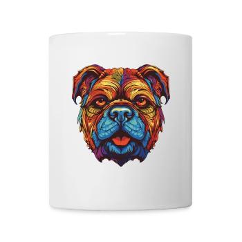 Portrait de chien bouledogue - Mug blanc - blanc - Devant