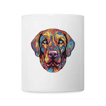 Labrador Hund Portrait - Tasse - Weiß - Vorne