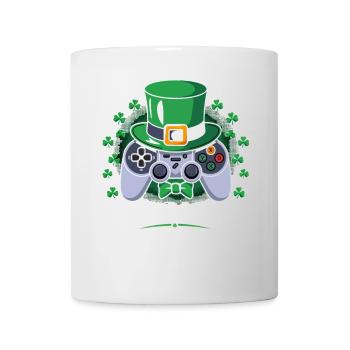 Gamerchaun Shamrock St Patrick's Day Leprechaun - Mug - white - Front