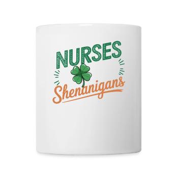 Nurses Heartbeat Love Shenanigans St. Patrick's - Tasse - Weiß - Vorne