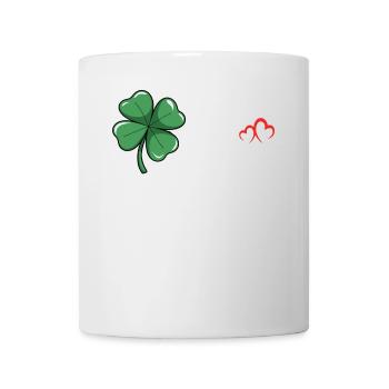 Shamrock Heartbeat Saint-Patrick Amour Femmes - Mug blanc - blanc - Devant