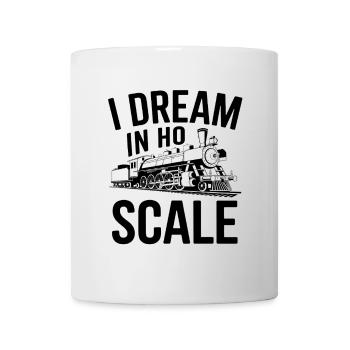 Model Railway Miniature Train Steam Locomotive - Mug - white - Front