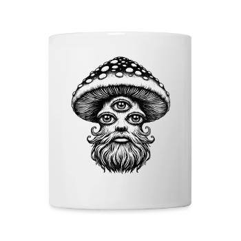 Holy Mr. Shroom | Cooles Streetwear-Print-Design - Tasse - Weiß - Vorne