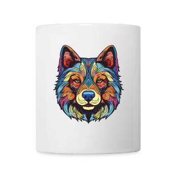 Akita Hund Portrait - Tasse - Weiß - Vorne