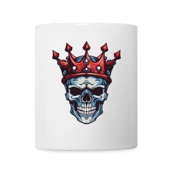 Crâne Roi Couronne - Mug blanc - blanc - Devant