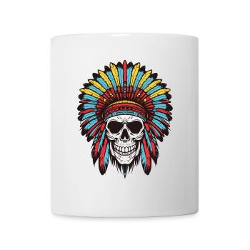 Apache Indian Chief Skull - Mug - white - Front