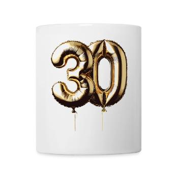 30 Years Gold Balloon Foil Balloon Gift - Mug - white - Front