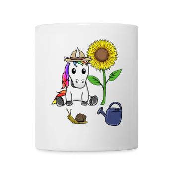 Pour les enfants Jardinier Licorne Enfant Fleurs Bébé - Mug blanc - blanc - Devant
