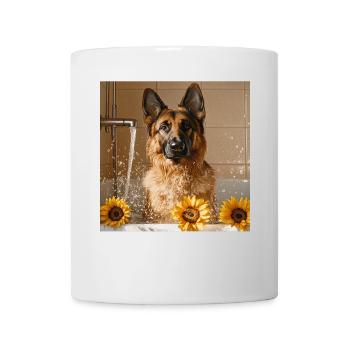 Deutscher Schäferhund - Tasse - Weiß - Vorne