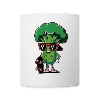 Cool Brocoli Skater Fun - Mug blanc - blanc - Devant