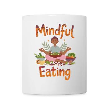 Mindful Eating Healthy Living - Mug - white - Front